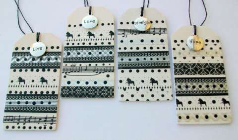 Black & White Christmas Tags