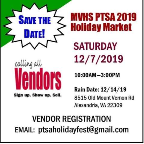 MVHS PTSA Holiday Market Notice
