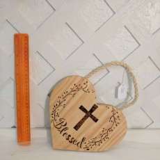 Handmade Blessed Wooden Heart