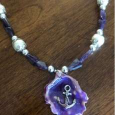 Oyster Anchor Necklace