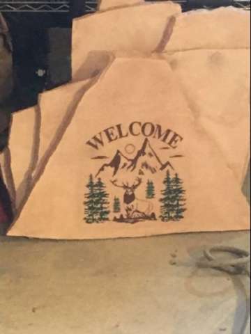 Elk Welcome Sign on Flagstone