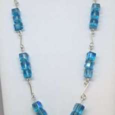 Silver and Blue Figure Eight Chain