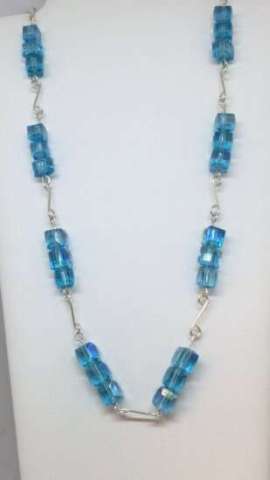 Silver and Blue Figure Eight Chain