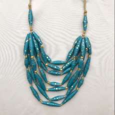 Handmade Paper Bead Necklace