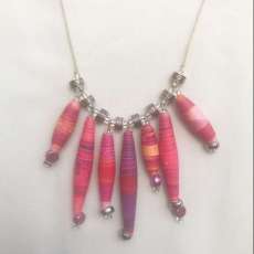 Handmade Paper Bead Necklace