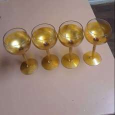 Liquid Gold Wine Glasses