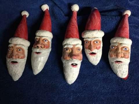 Santa, Banana Gourds, Christmas Ornaments