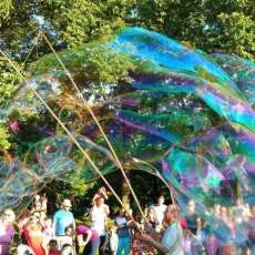 Grandpop Bubbles Makes Giant Bubbles.