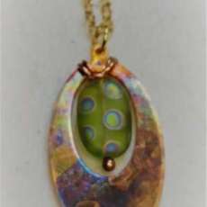 Copper Necklace With Sea Glass