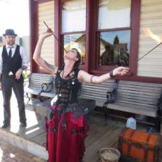 Eating Fire at Strasburg Railroad