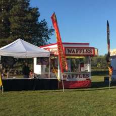 Concession Trailer With Tent Set Up