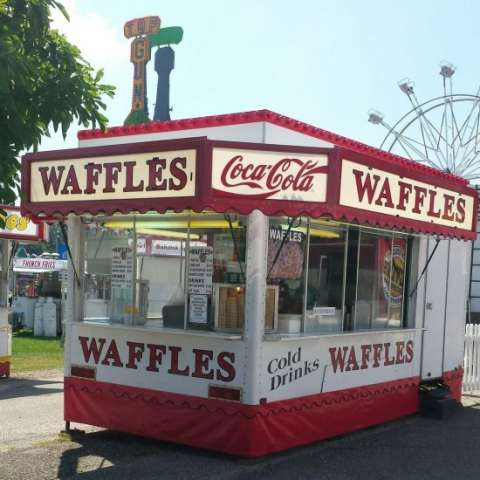 Waffle Trailer Outside at Fair