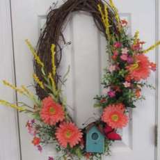 Grapevine Birdhouse Wreath