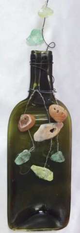 Shells and Sea Glass With Green Bottle