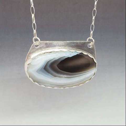 Cresting Wave Botswana Agate in Sterling Silver