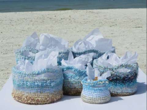 Hand Crocheted Baskets