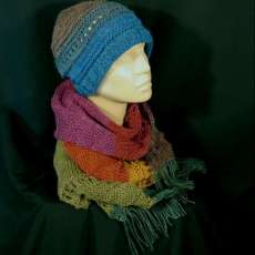 Hand Knit Scarf & Hat Set