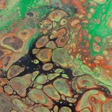 20 X 24 Green & Gold Stretched Canvas