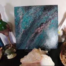 16 X 16 Ceramic Tile Turq & Pink