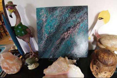 16 X 16 Ceramic Tile Turq & Pink