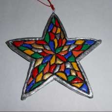 Stained Glass Star Ornament
