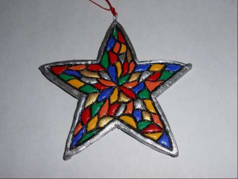 Stained Glass Star Ornament