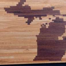 Cutting Board Depicting the State of Michigan