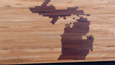 Cutting Board Depicting the State of Michigan