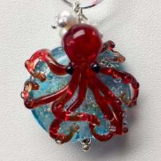Fire Blown, Hand Crafted Octopus by Local Artisan