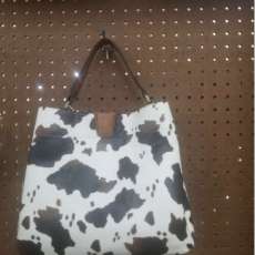 Cow White Purse