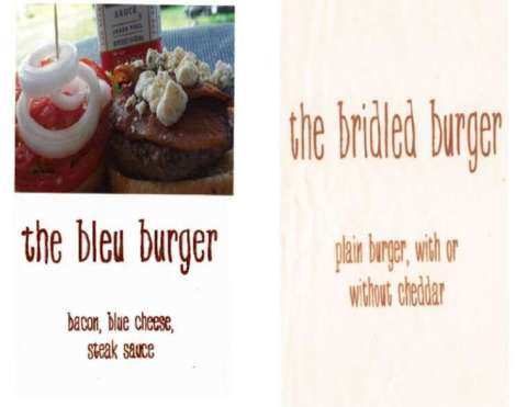 Blue N Bridled Burgers