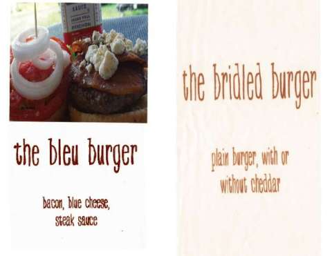 Blue N Bridled Burgers