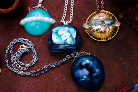 Out of This World Resin Necklaces