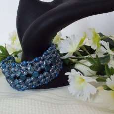 Blue Zoli and Honeycomb Bracelet