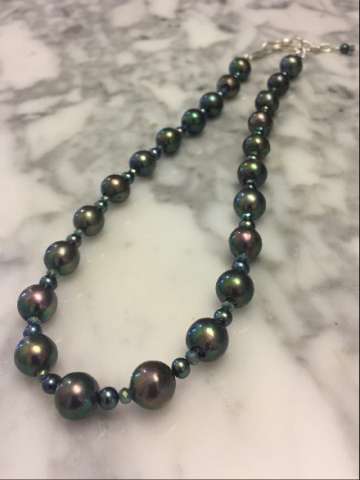 Aqua Baroque Pearls With Crystals
