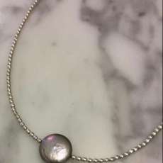 Silver Coin Pearl and Titanium Coated Hematite Beads