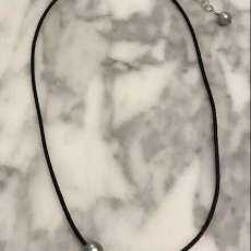 Freshwater Pearls on Leather With Sterling Silver