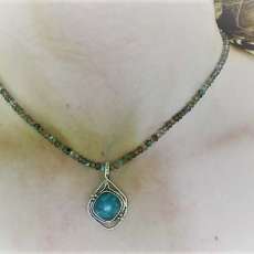 Larimar Pendant and Labradorite