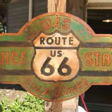 Vintage Route 66 Service Station Sign