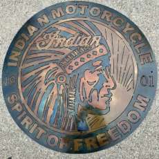 Vintage Indian Motorcycle Sign