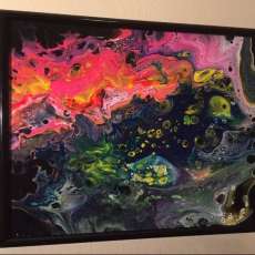 Black Framed Pour 8x10
