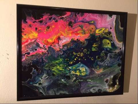 Black Framed Pour 8x10