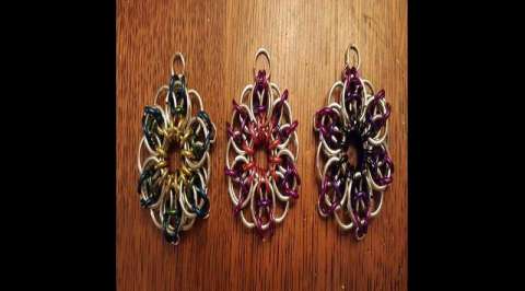 Celtic Star Chainmaille Pendants