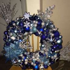 Blue Christmas Wreath