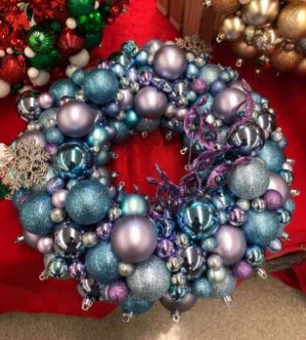 Blue and Lavender Wreath
