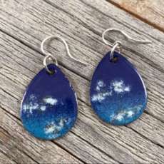 Partly Cloudy Enamel Earrings