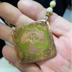 Tree of Life Etched Copper Pendant