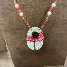 Floral Copper Pendant