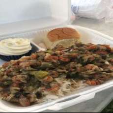 Crawfish ÉToufféE Red Velvet Cupcake