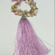 Natural Opal Tear Drops With Silk Tassel Bracelet